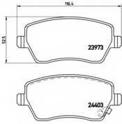 P59050_=987 11 !колодки дисковые п.\ Opel Agila, Suzuki Swift 1.0-1.6i/1.3D 05> BREMBO P59050