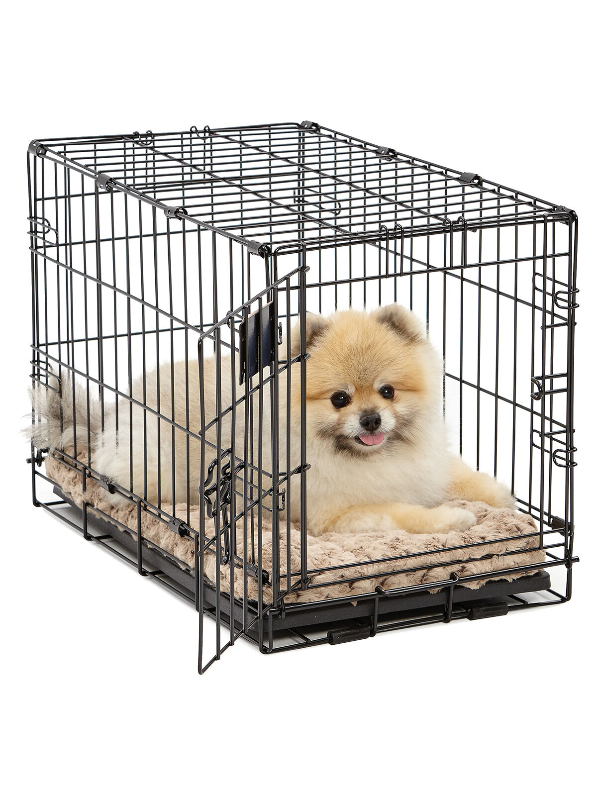 Лежанка MidWest Ombre для собак и кошек плюшевая с завитками 57х31 см, мокко - фотография № 3