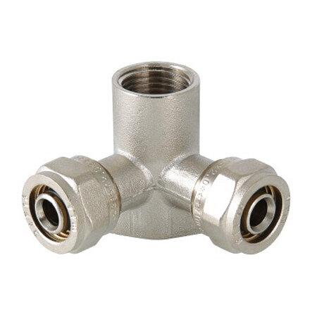 Водорозетка обжимная проходная Valtec 16 x 1/2"