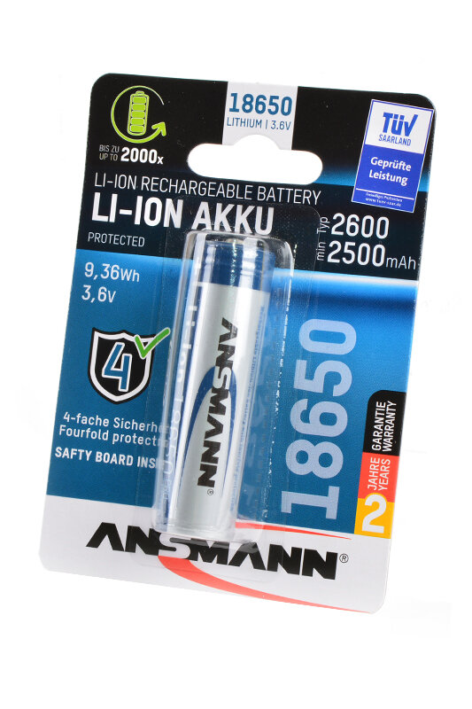 ANSMANN Аккумулятор ANSMANN Li-Ion Akku 18650 (1307-0000)