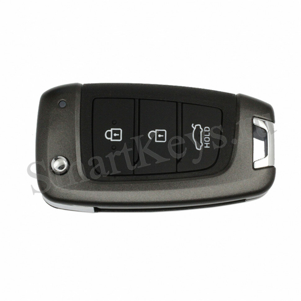 Ключ Hyundai Солярис выкидной три кнопки европейский 433Мгц с чипом 6F-60 - не оригинал