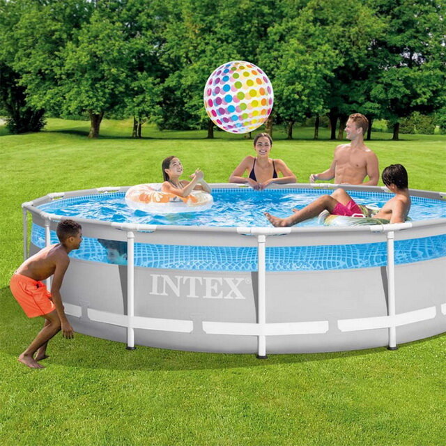 INTEX Каркасный бассейн 26730 Intex Prism Frame Clearview 488*122 см, картриджный фильтр, аксессуары 26730