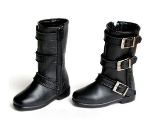 Фото Iplehouse Boots IHS_M013 Black (Черные сапоги с ремнями для кукол Иплхаус 60 см)