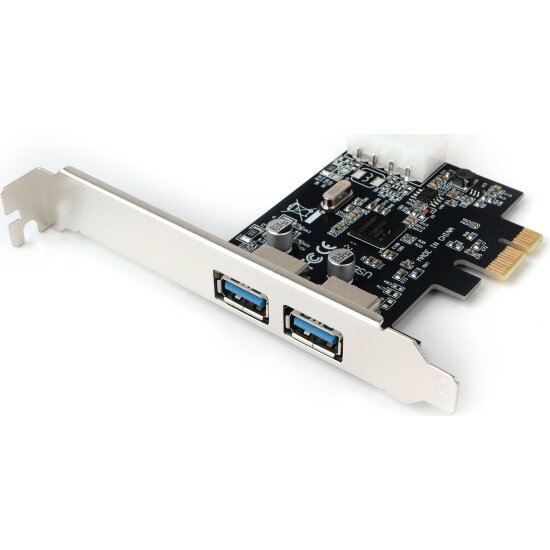 Контроллер USB3.0 Gembird SPCR-01 PCI-Express на 2 USB Af чипсет Renesas D720200AF1