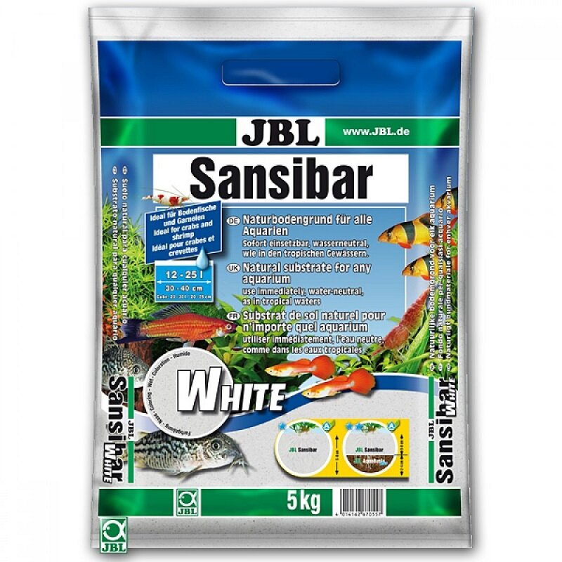 JBL Sansibar WHITE - Декоративный мелкий грунт для аквариумов, белый, 5 кг