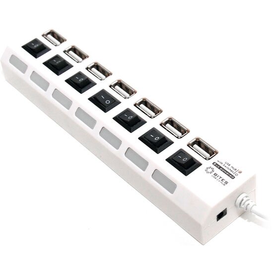 USB хаб 5BITES HB27-203PWH, WHITE