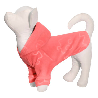 Yami-Yami одежда Толстовка для собаки из флиса с принтом Пазлы, розовая, XL (спинка 34 см) лн26ос, 0,1 кг
