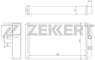 ZEKKERT ZEKKERT Радиатор отопителя ZEKKERT mk5027