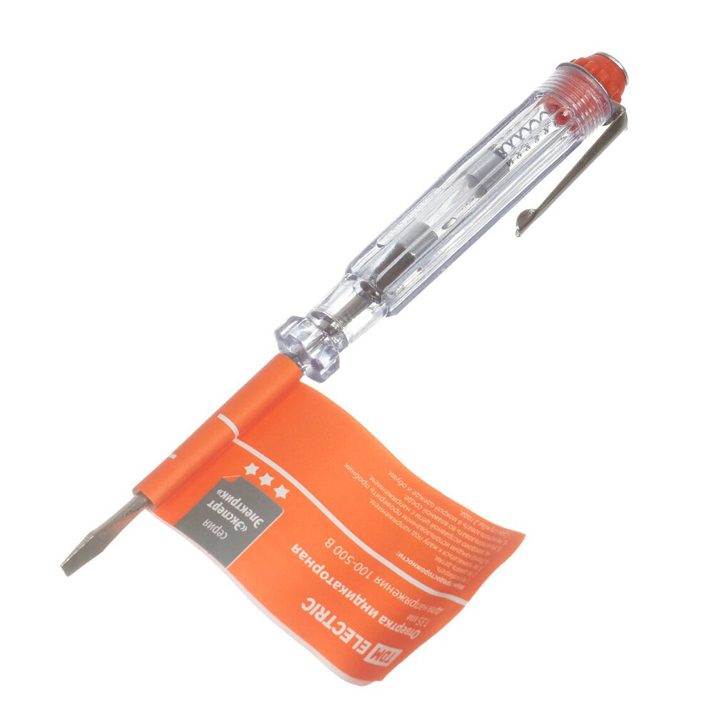 фото Отвёртка индикаторная TDM, Экспертэлектирк, прозрачная рукоятка, 135мм