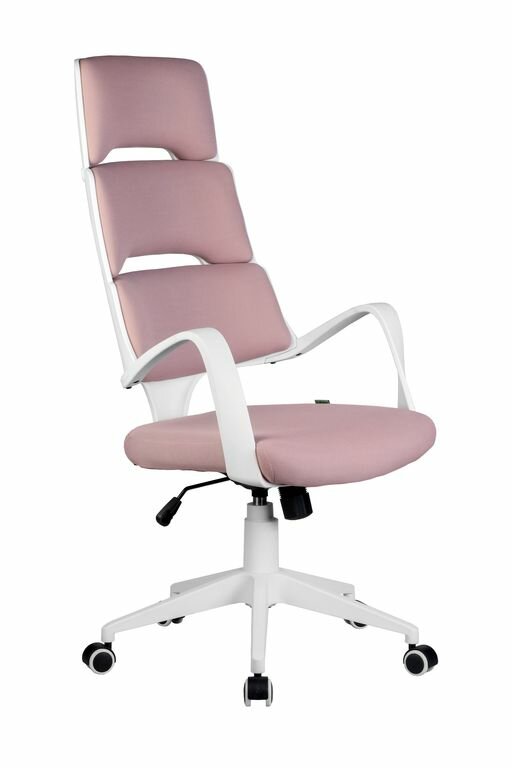 Офисное кресло Riva Chair SAKURA белый пластик ткань фьюжн розовый