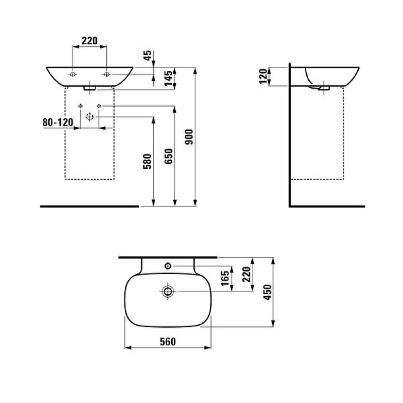 Раковина Laufen Ino 56 8.1030.2.000.104.1 Белая - фотография № 8