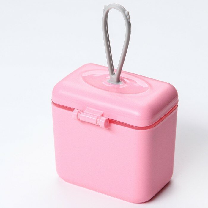 Mum&Baby Контейнер для хранения детского питания 150 мл., с ложкой, цвет розовый - фотография № 2
