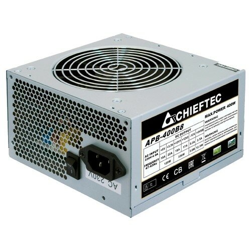 Chiefitec Блок питания Chieftec 400W OEM APB-400B8 ATX v.2.3, A.PFC, Fan 12cm