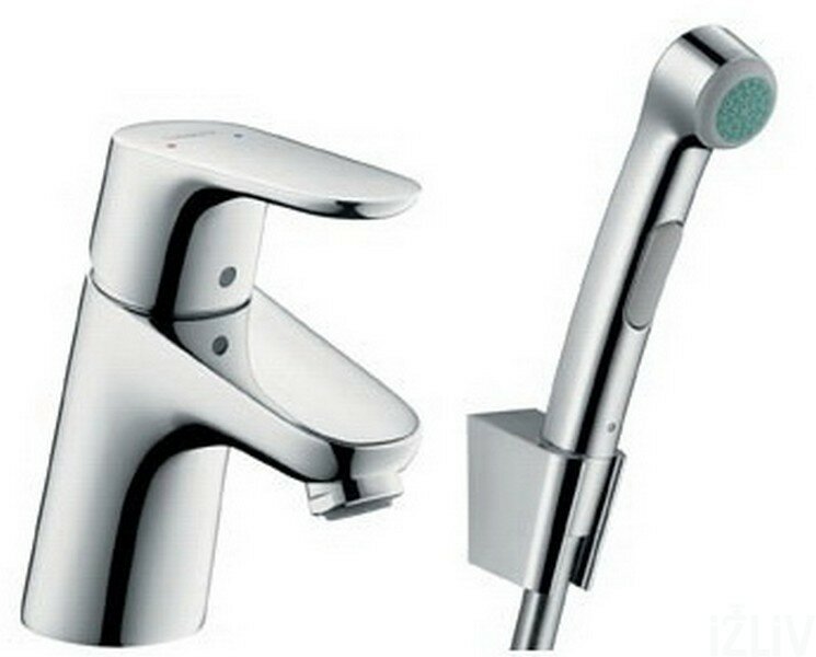 Смеситель для раковины Hansgrohe Focus 70 с гигиеническим душем, хром 31926000