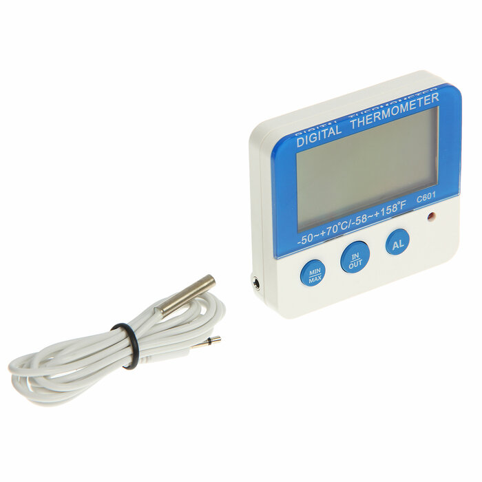 Luazon Home Термометр LTR-13, электронный, выносной датчик 90 см, белый - фотография № 1