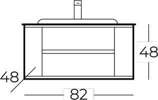 Мебель для ванной Belinza Calvin 82 бежевая - фотография № 9