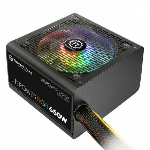 Thermaltake   Litepower RGB 650W 24+4+4pin APFC 120mm fan color LED 5xSATA RTL PS-LTP-0650NHSANE-1