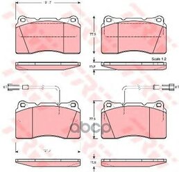 Колодки Тормозные Alfa Romeo 159/166/Brera/Spider Передние TRW арт. GDB1363