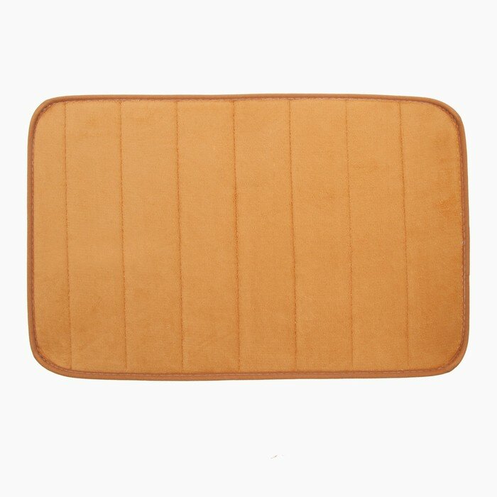 фото Этель Коврик для ванной Этель Basic, цв. светло-коричневый, 40х60 см