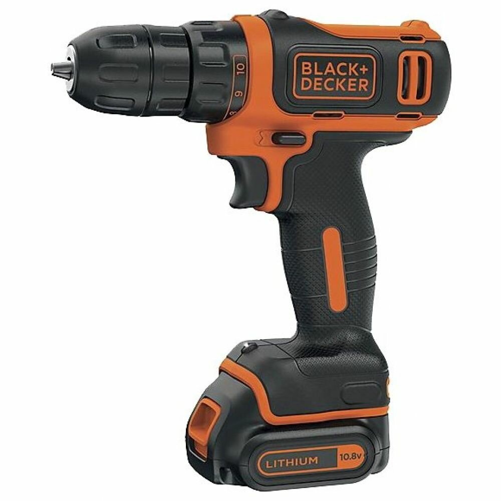 Дрель-шуруповерт Black & Decker BDCDD12K1B-QW аккум. патрон:быстрозажимной