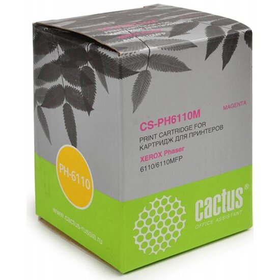 Тонер-картридж CACTUS CS-CS-PH6110M 106R01205 пурпурный (1000 стр.) для Xerox Phaser 6110