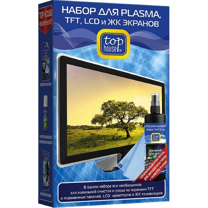 Набор для PLASMA, TFT, LCD и ЖК экранов Top House, 2 предмета