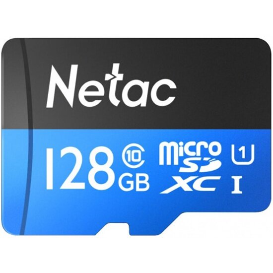 Карта памяти NETAC P500 MicroSDXC 128Gb Class 10 UHS-I 80MB/s (NT02P500STN-128G-S)