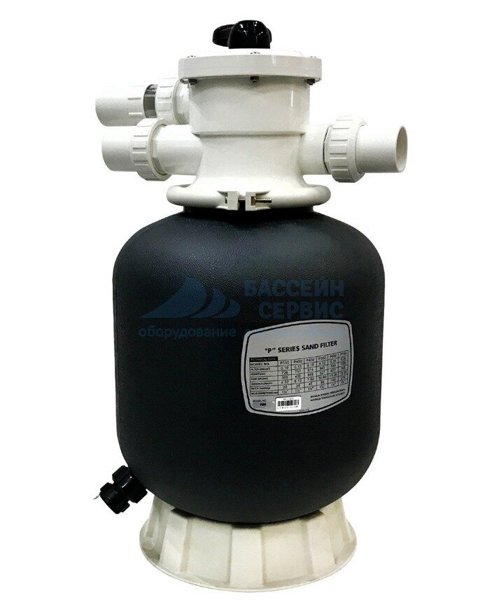 Песчаный фильтр Aquaviva P400 (6,12 м³/час, D=400 мм, 35 кг, верхнее подключение), цена - за 1 шт - фотография № 1