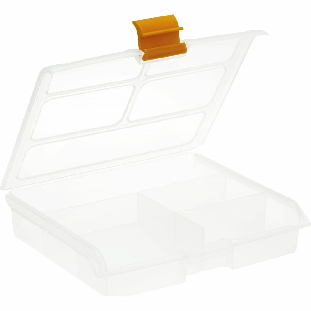 Пластиковый органайзер РемоКолор прозрачный, 11,4 х 14,2 х 3,4 см, 5 ячеек, 65-1-501