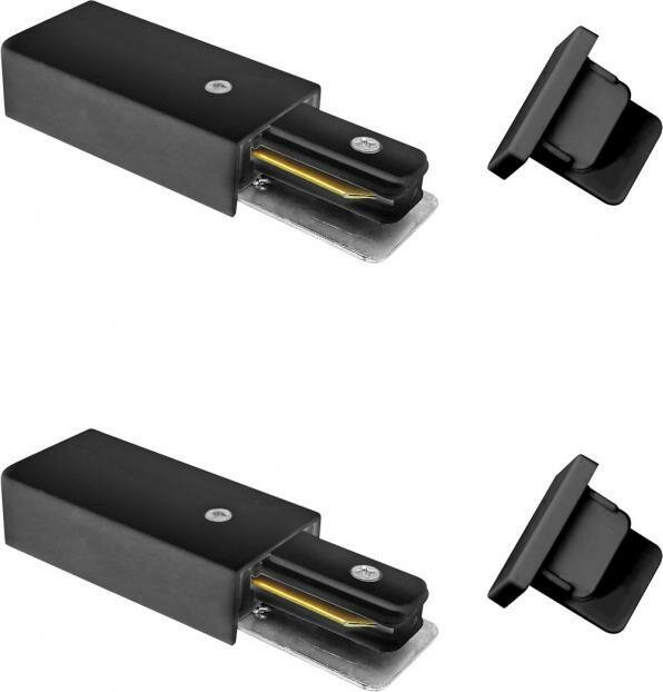 Комплект торцевых элементов для трековых светильников JazzWay PTR EC-BL черный (комплект из 2 шт)