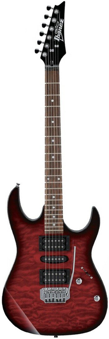 Ibanez GRX70QA-TRB электрогитара, цвет красный