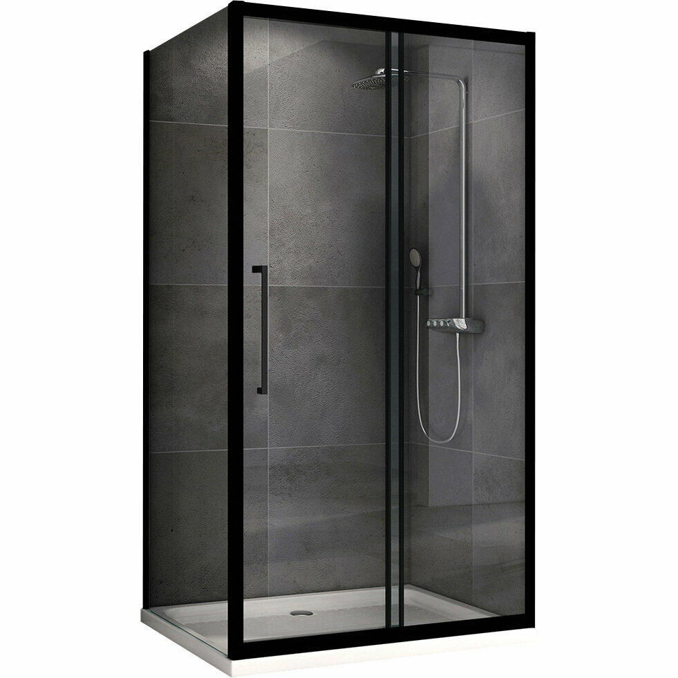 Душевой уголок Abber Schwarzer Diamant 1600х1000 мм (габариты площадки) AG30160BH-S100B