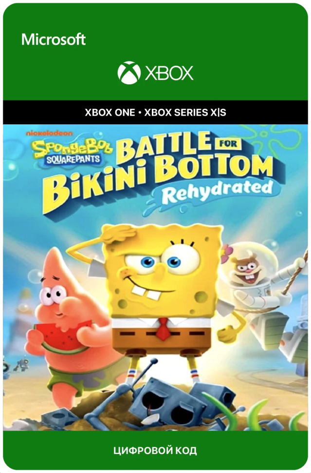 Игра SpongeBob Battle for Bikini Bottom Rehydrated для Xbox One/Series X|S (Турция) русский перевод электронный ключ