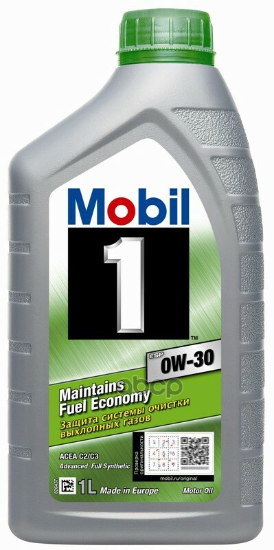 Mobil Масло Моторное Mobil 1 Esp 0w30 Синтетическое 1л.