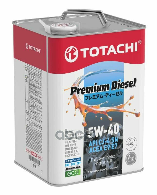 TOTACHI Масло Моторное Totachi Premium Diesel Cj-4 / Sm Синтетика 5W40 6Л