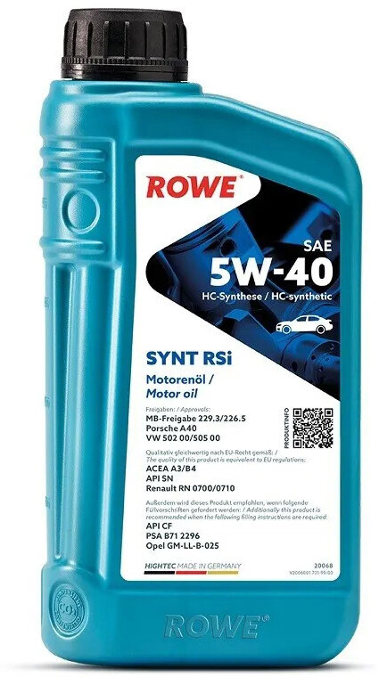 Моторное масло ROWE HIGHTEC SYNT RS i 5W-40 (1 л)