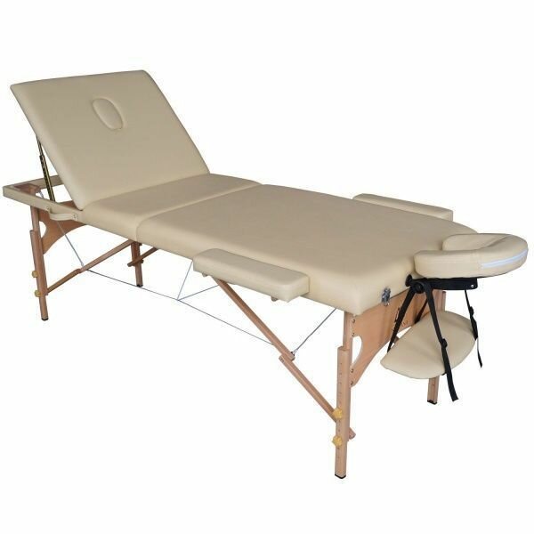 Массажный стол беж DFC Nirvana Relax Pro, кушетка для массажа