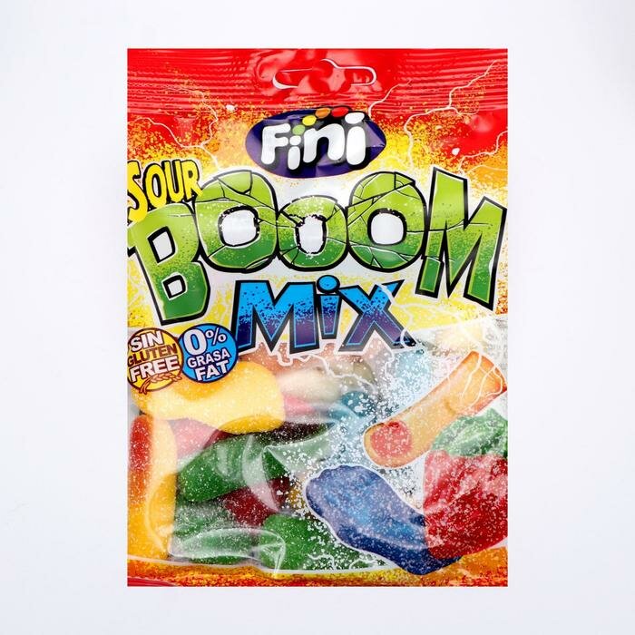 FINI Мармелад жевательный Sour Boom Mix, 100 г - фотография № 1