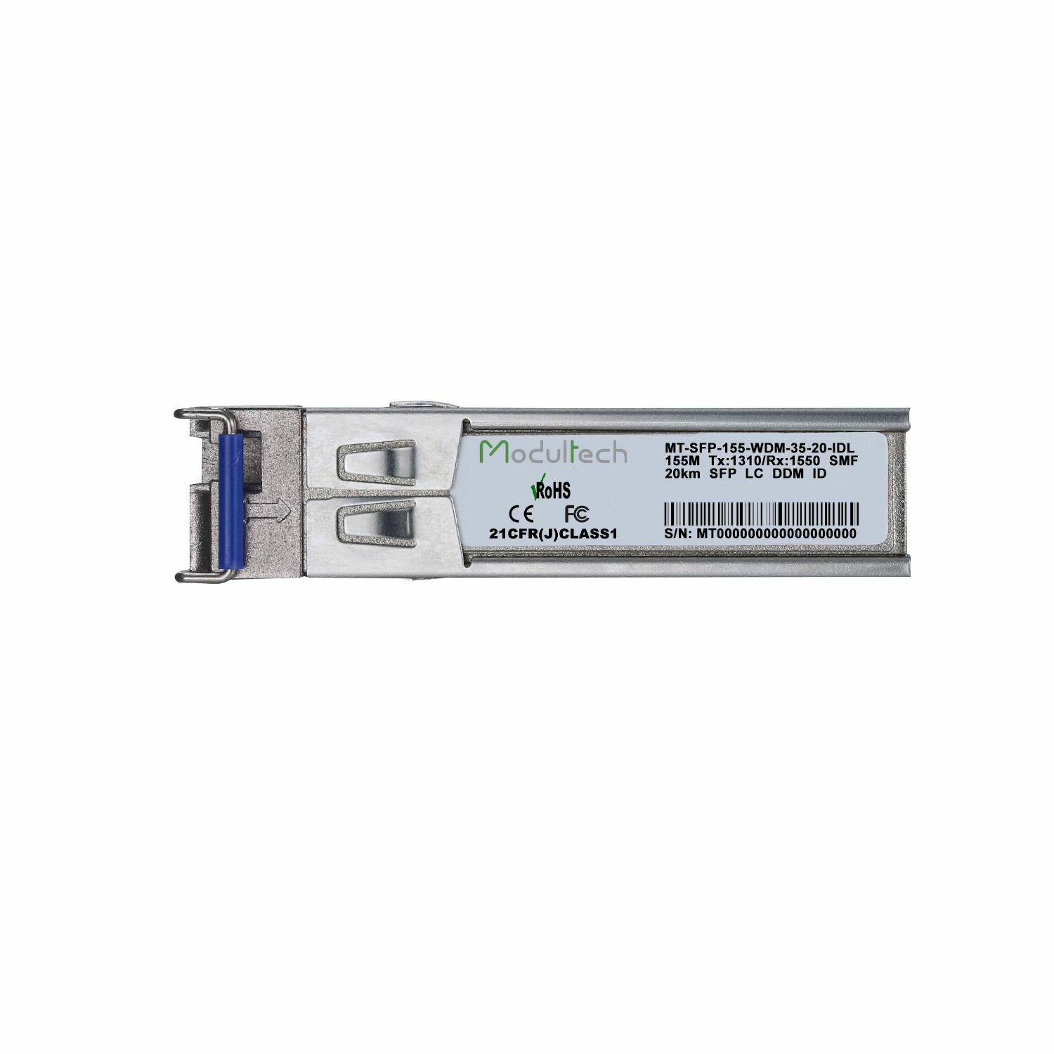 Industrial SFP WDM 155 Мбит/с 20 км 1310/1550 нм SMF LC