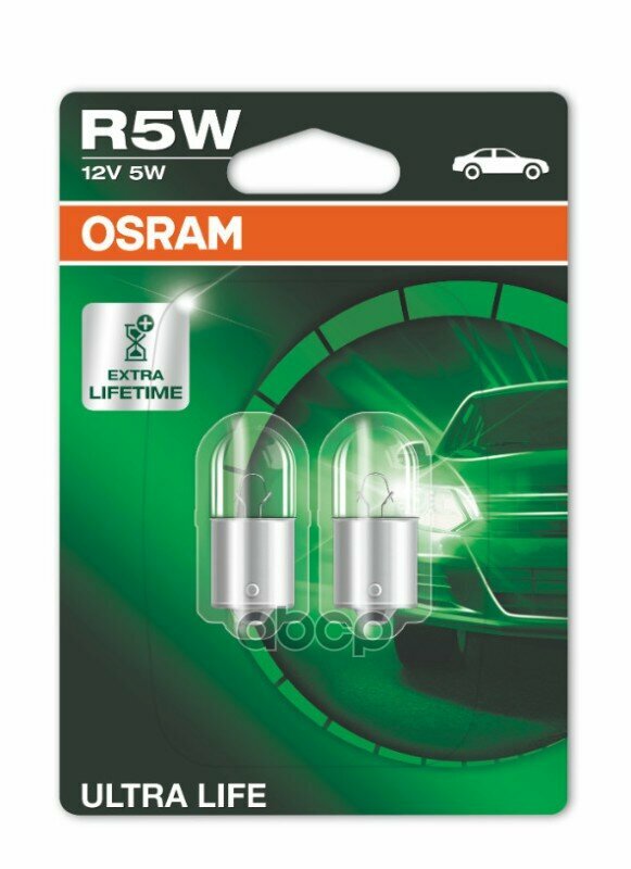Лампа автом.накал. Osram R5W 12В 5Вт (упак.:2шт) - фото №1