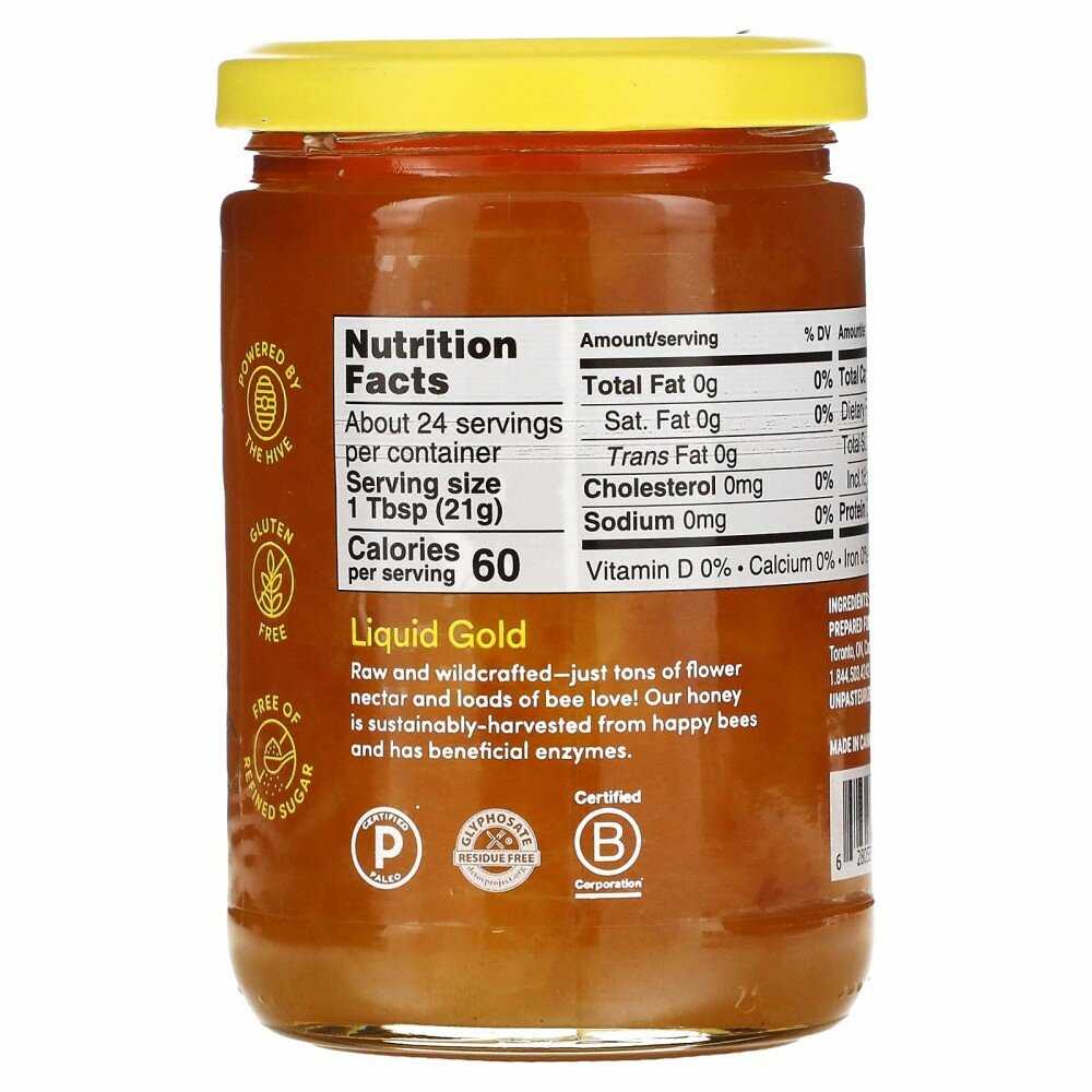 Beekeeper&#x27;s Naturals, Wildflower Raw Honey, 1.1 lb (500 g) - фотография № 2