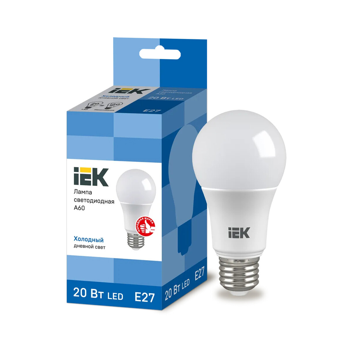   LED IEK , E27, A60, 20 , 6500 K,  