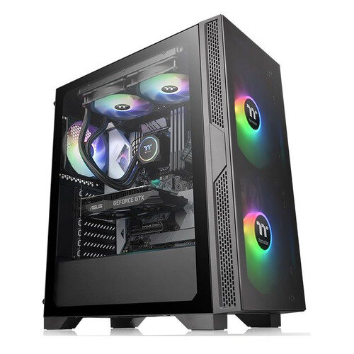 Корпус ATX Thermaltake Versa T25 TG, Midi-Tower, без БП, черный [ca-1r5-00m1wn-00]