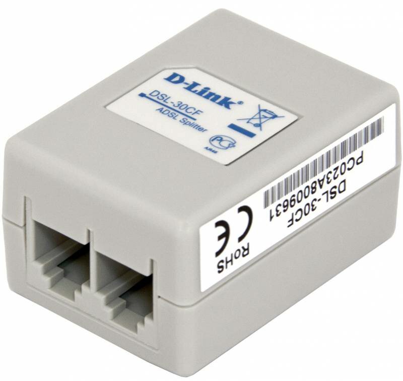 Сплиттер DialUp D-Link DSL-30CFRS RJ-11 Annex ALM белый