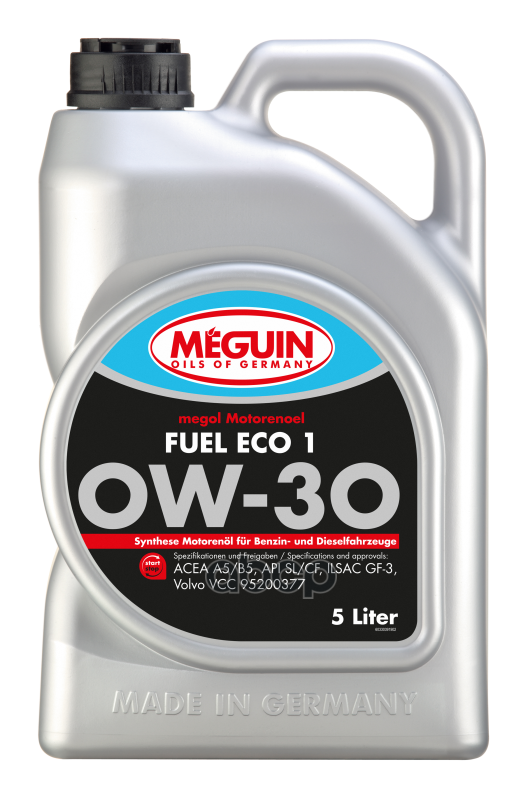 Meguin Нс-Синт. Мот.масло Megol Motorenoel Fuel Eco 1 0W-30 Cf-4/Sl A5/B5 Gf-3 (5Л)