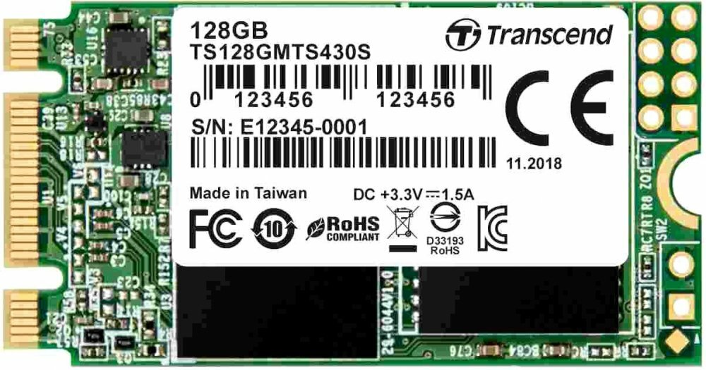 Твердотельный накопитель 128Gb SSD Transcend 430S (TS128GMTS430S)