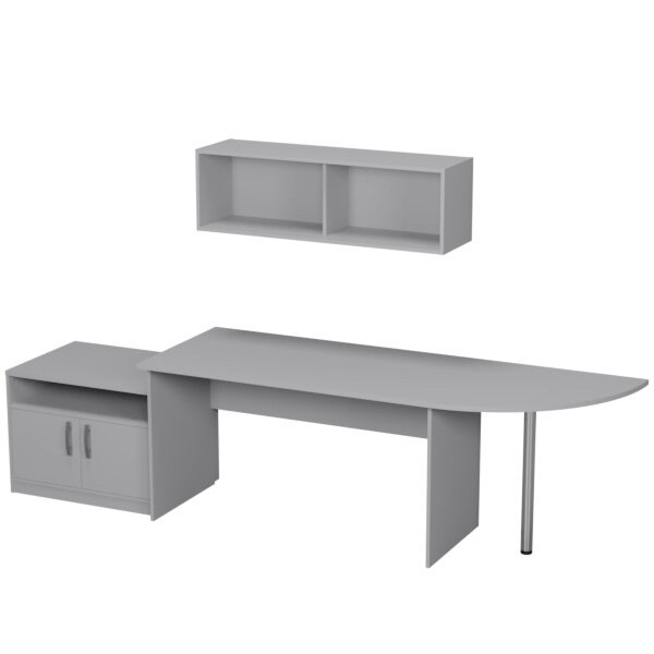 Комплект Меб-фф Комплект офисной мебели КП-15 цвет Светло-серый
