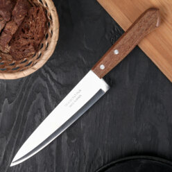 Tramontina Нож кухонный поварской Universal, лезвие 20 см, сталь AISI 420, деревянная рукоять