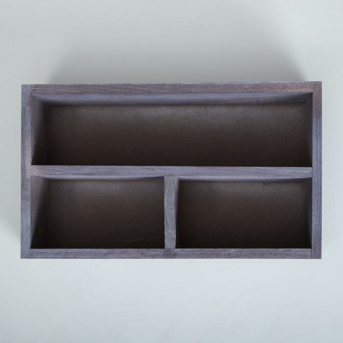 Дарим Красиво Ящик деревянный 34.5×20.5×10 см подарочный комодик, состаренный - фотография № 2