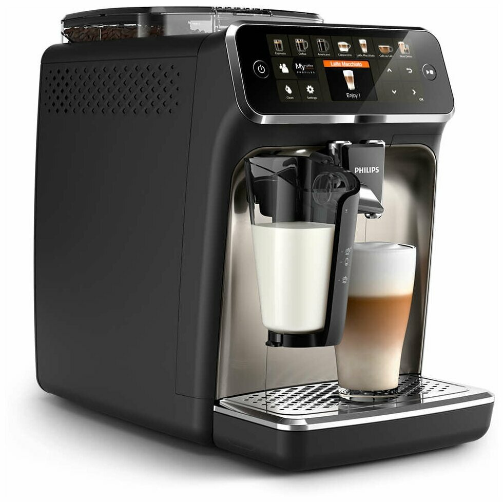 Кофемашина Philips EP5447 5400 Series LatteGo, черный